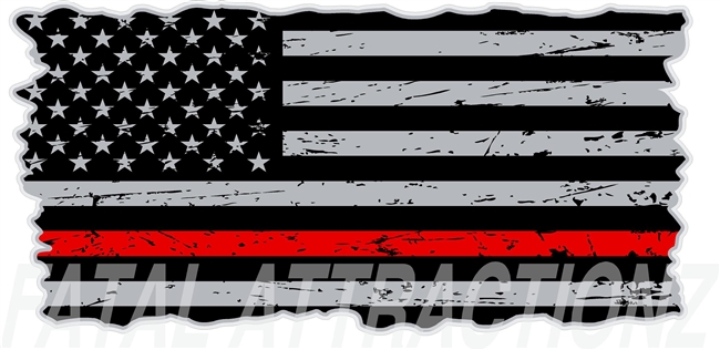 Distressed American Flag Thin Red Line